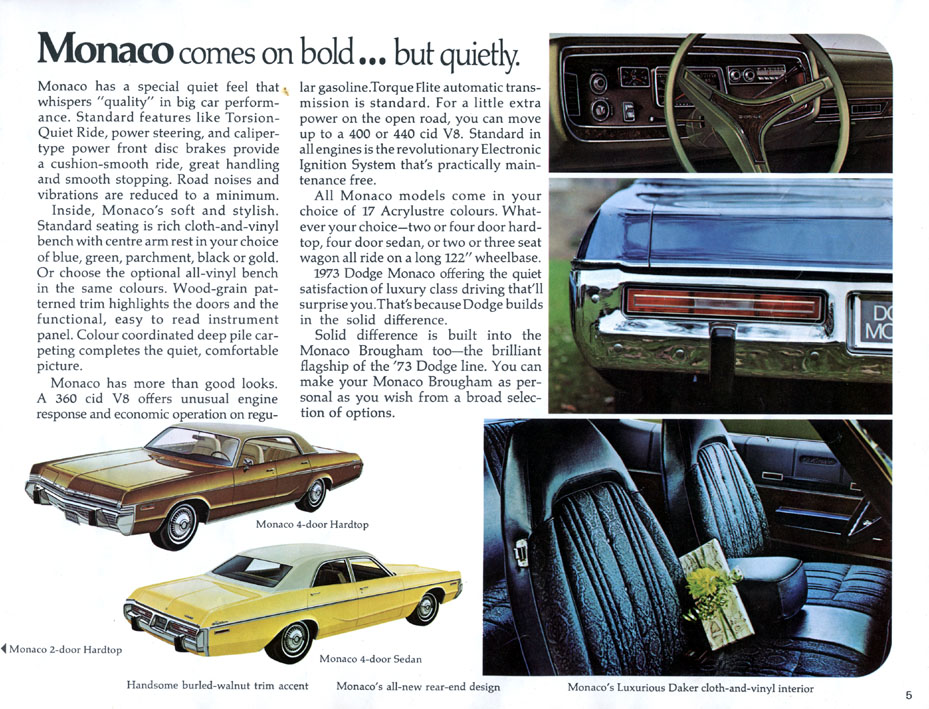 1973 Dodge Brochure Page 6